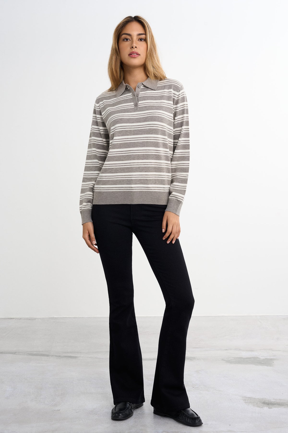 Strickpullover aus Piqué