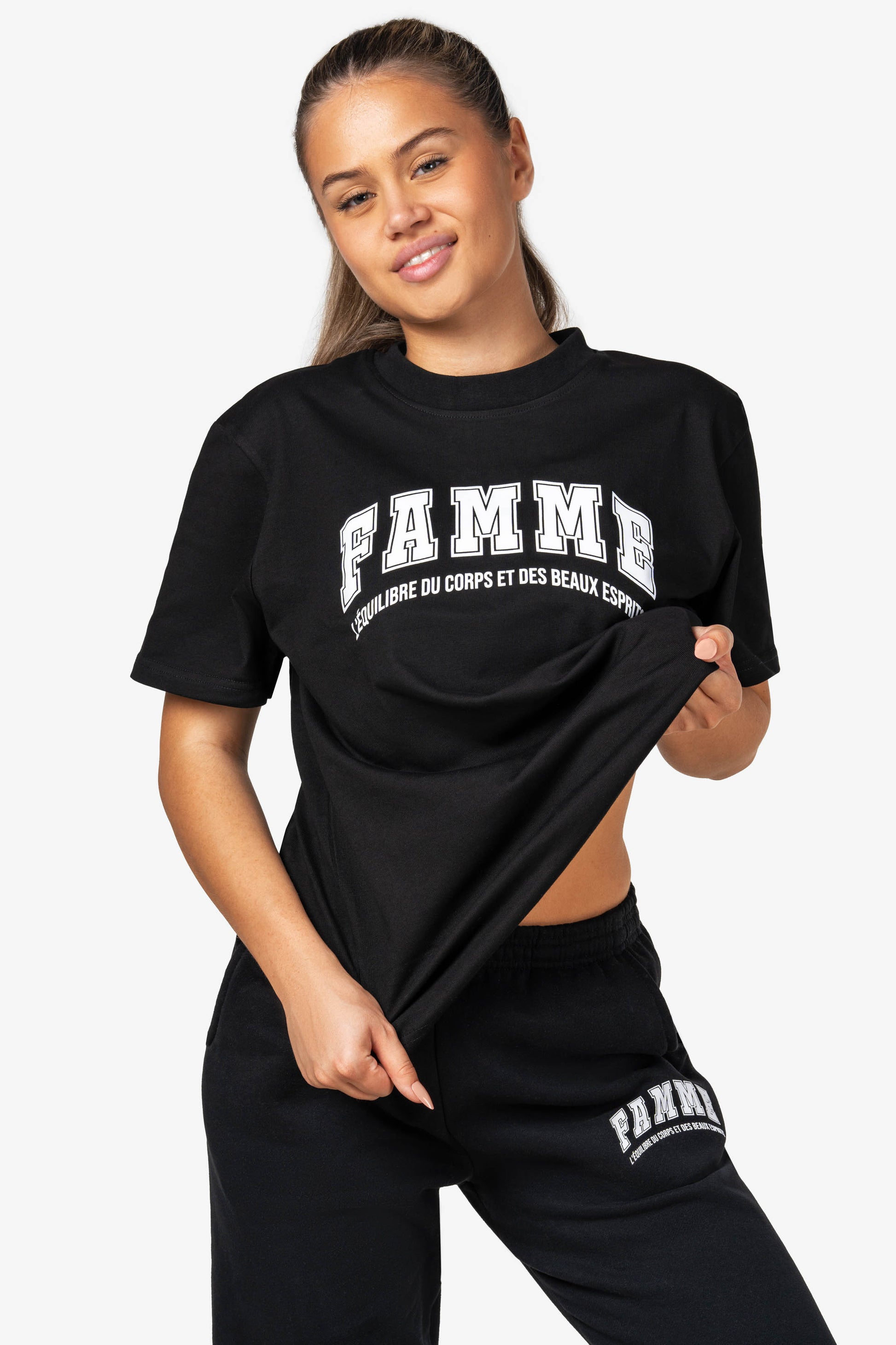 Black Oversized T-Shirt - for dame - Famme - T-Shirt