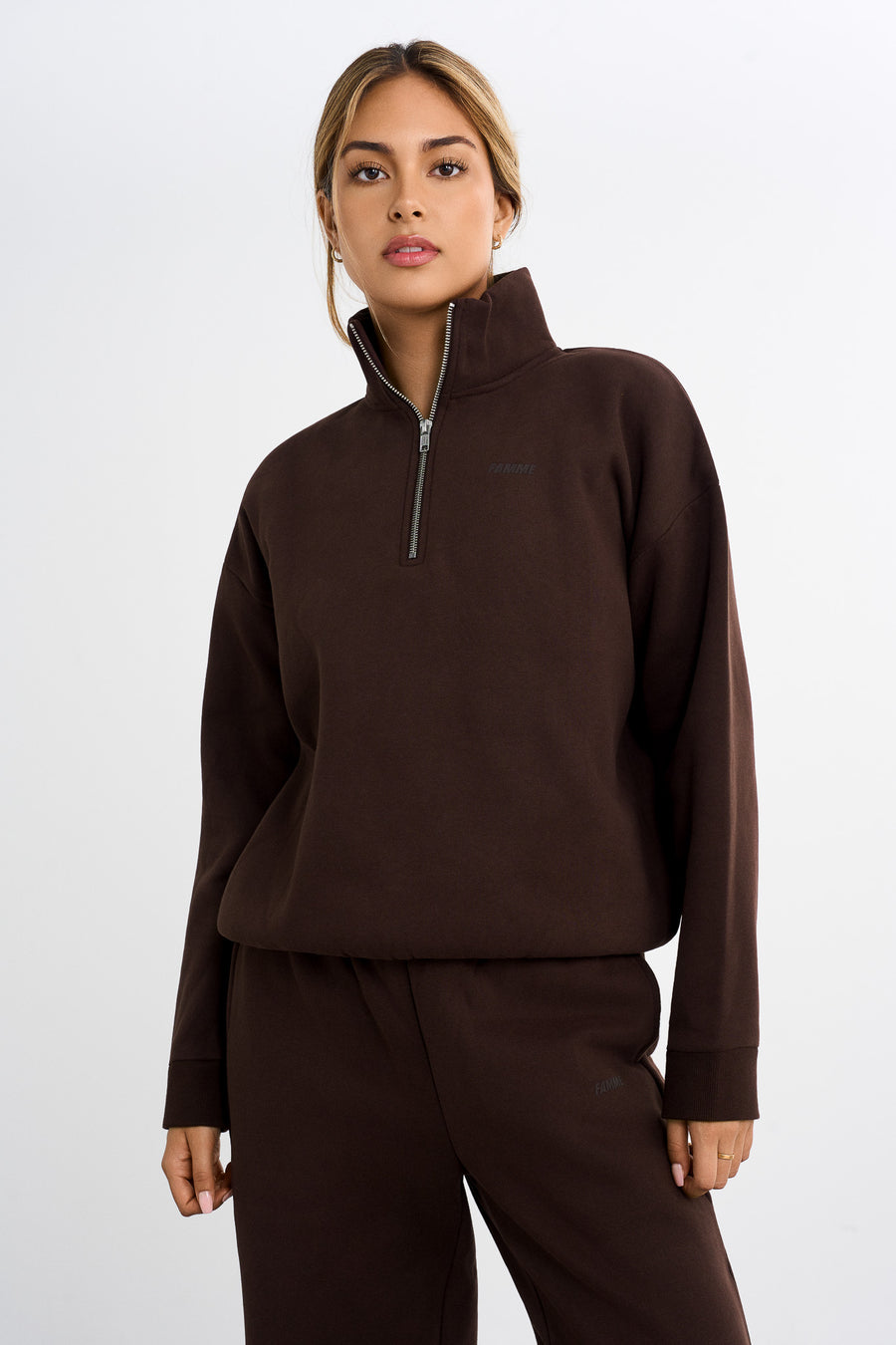 Half Zip Sweater · Braun