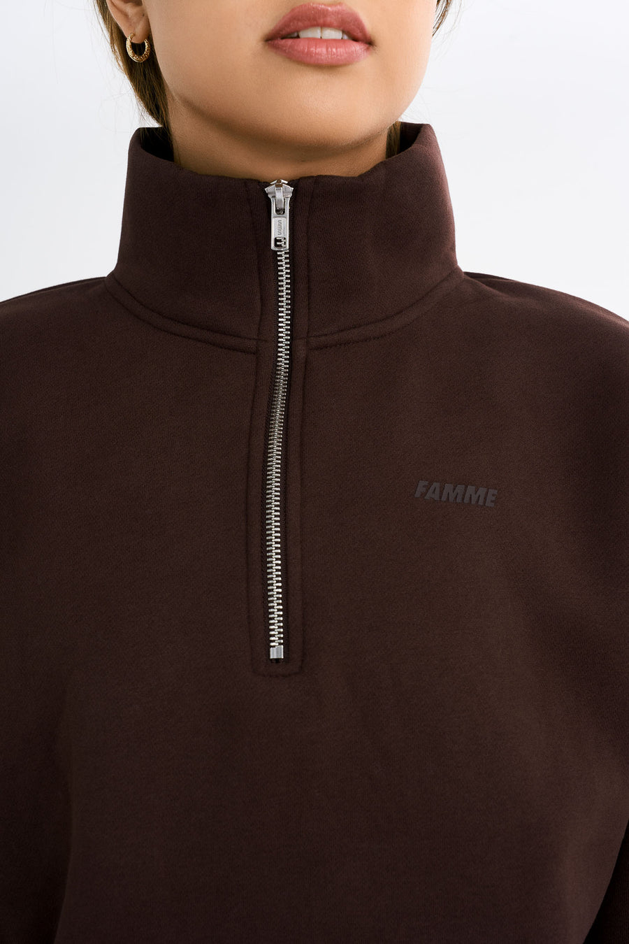 Half Zip Sweater · Braun