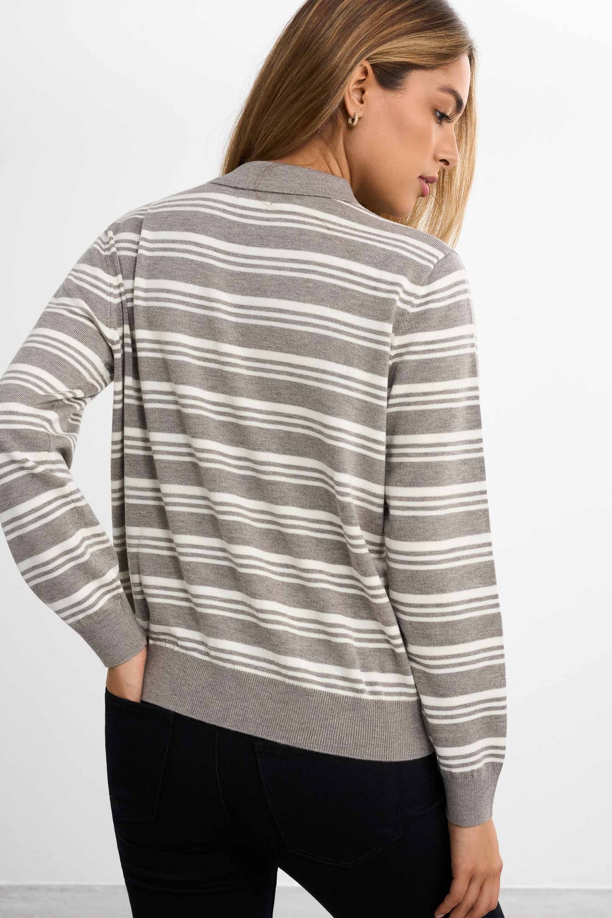 Strickpullover aus Piqué