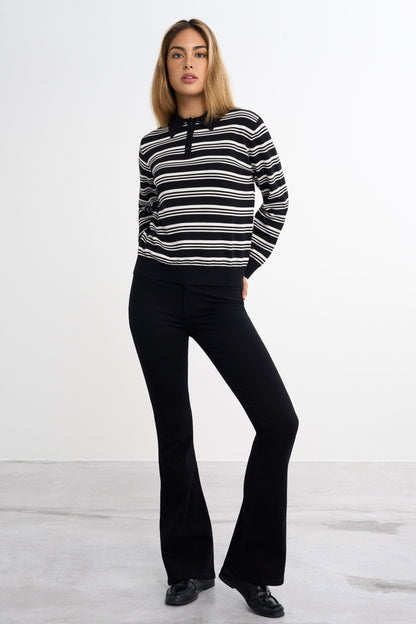Strickpullover aus Piqué