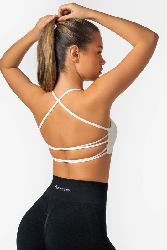 White Flex Sports Bra - for dame - Famme - Sports Bra