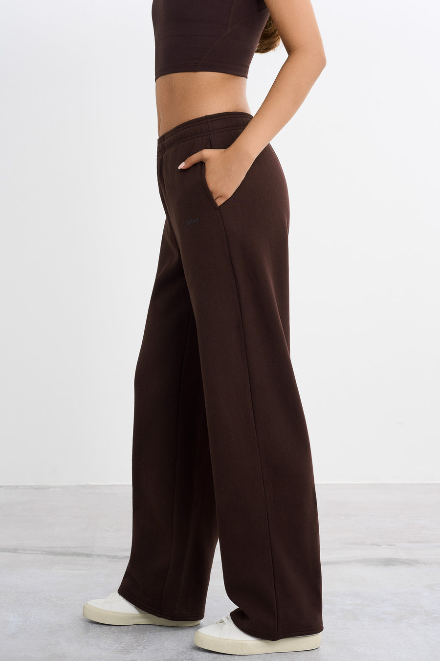 Straight Leg Sweatpants · Brown